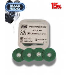 Диски полірувальні Polish Discs Refill coarse  (R&S), грубі, темно-зелені, 15 шт./пак.